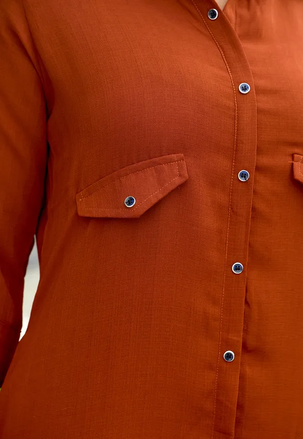 Shirt_Collar_Straight_Tunic_With_Trousers_Co-Ords_Set-CL-8077