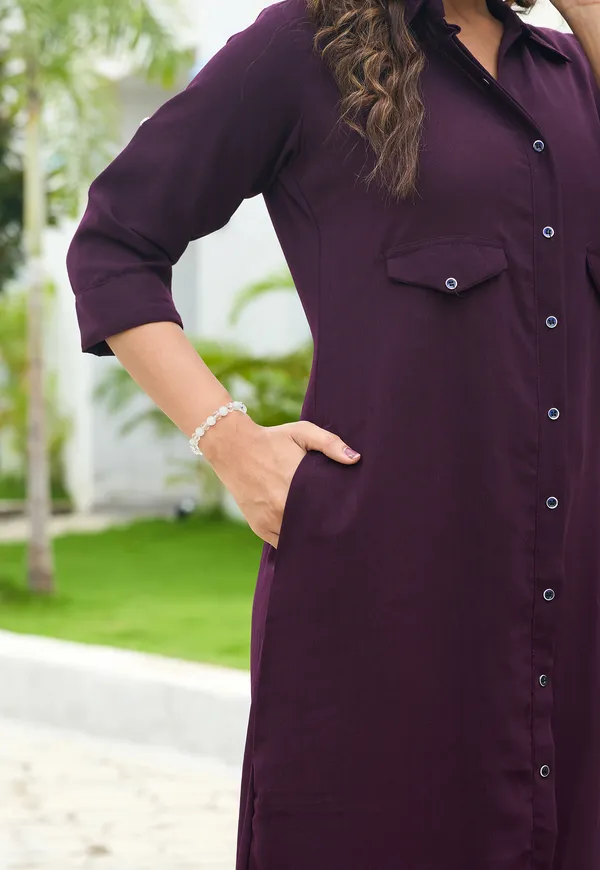 Shirt_Collar_Straight_Tunic_With_Trousers_Co-Ords_Set-CL-8076