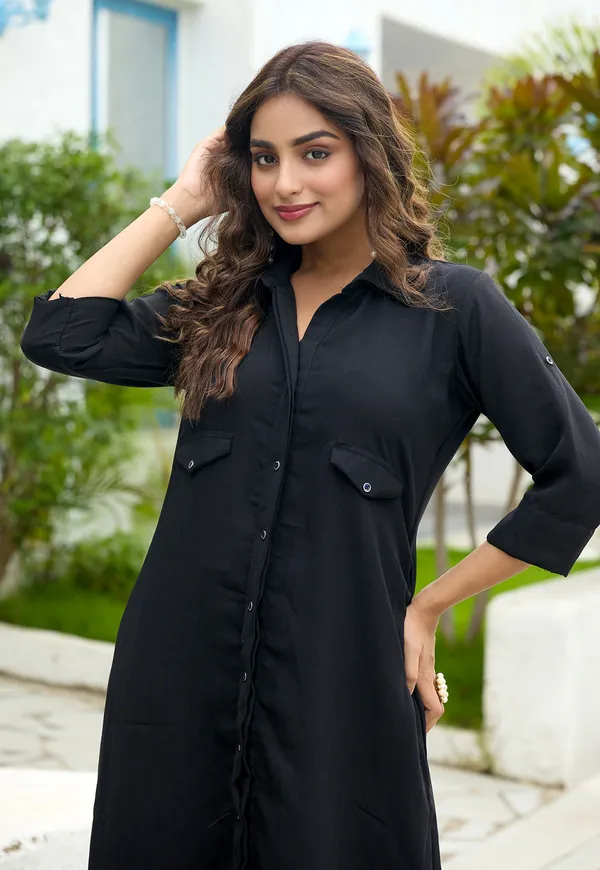 Shirt_Collar_Straight_Tunic_With_Trousers_Co-Ords_Set-CL-8079