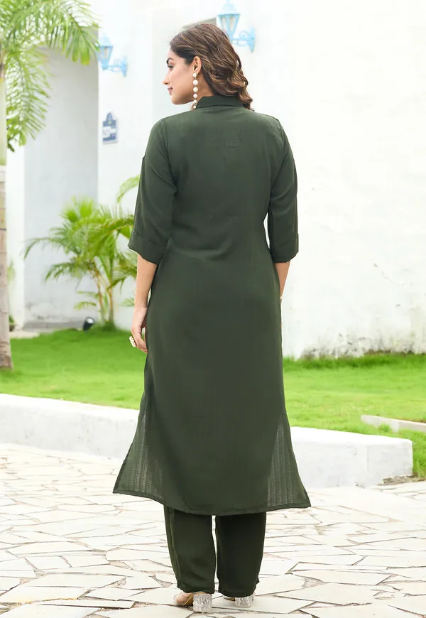 Shirt_Collar_Straight_Tunic_With_Trousers_Co-Ords_Set-CL-8078