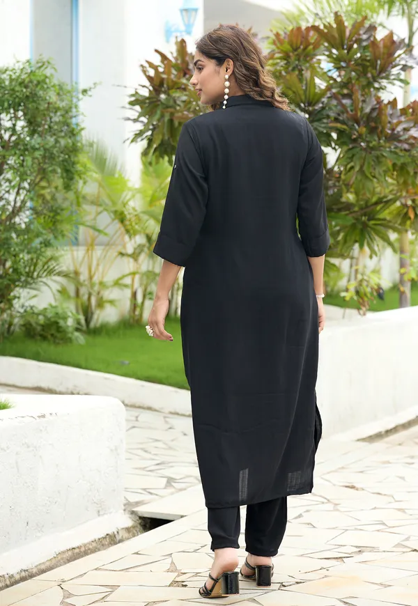 Shirt_Collar_Straight_Tunic_With_Trousers_Co-Ords_Set-CL-8079
