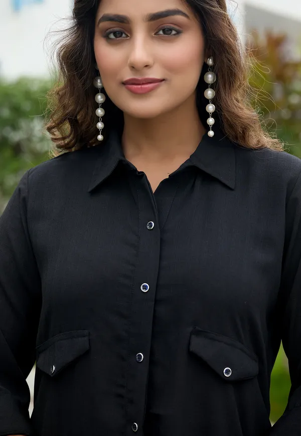 Shirt_Collar_Straight_Tunic_With_Trousers_Co-Ords_Set-CL-8079