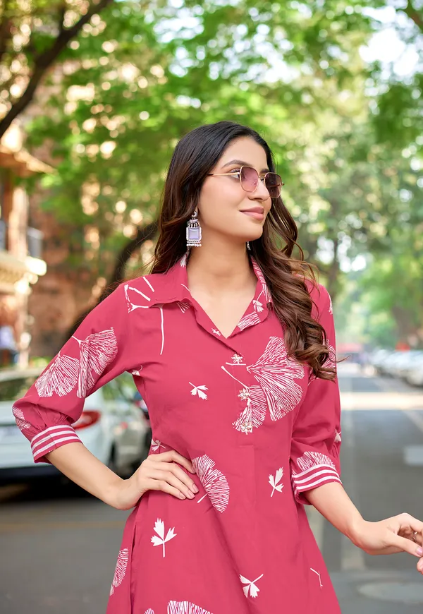Pink_Tunic_&_Trousers_Co-Ord_Set_For_Women-RASIKA
