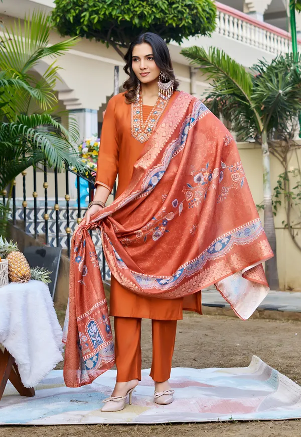 Women_Floral_Embroidered_Empire_Thread_Work_Roman_Slik_Kurta_Pant_With_Dupatta-KS-261