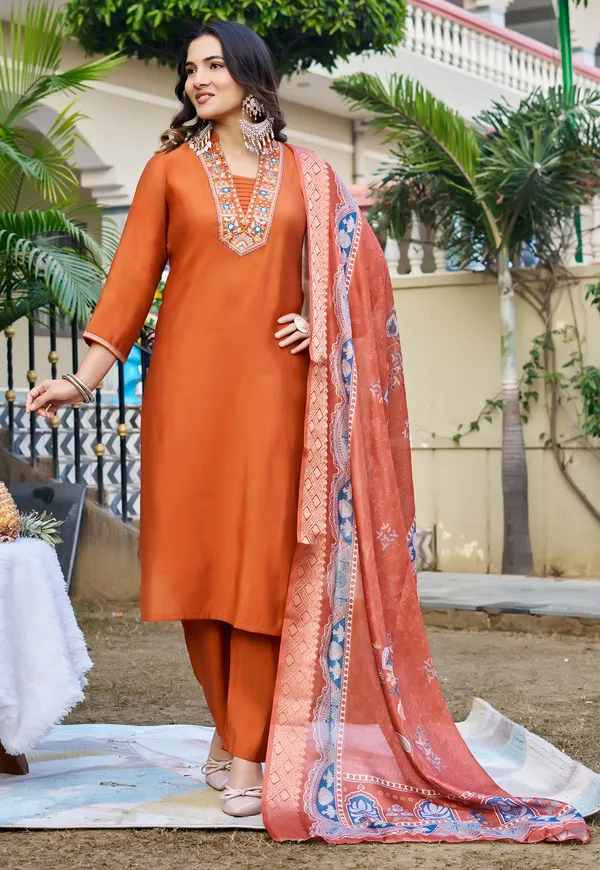Women_Floral_Embroidered_Empire_Thread_Work_Roman_Slik_Kurta_Pant_With_Dupatta-KS-261