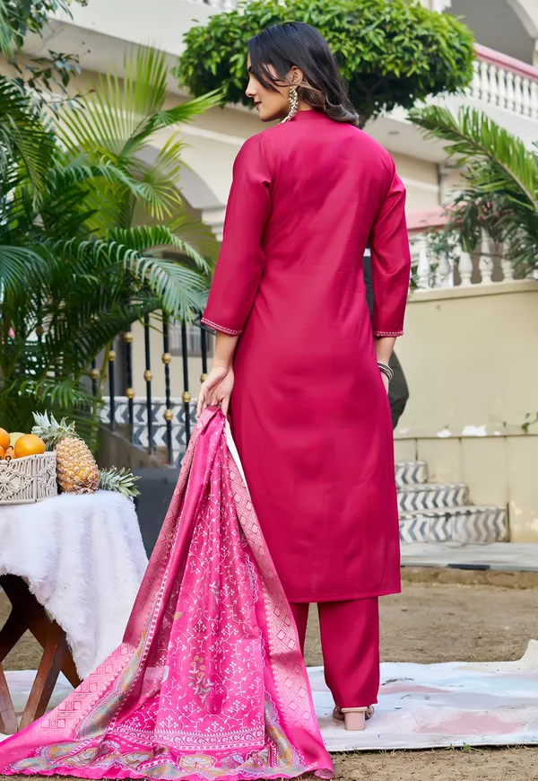 Women_Floral_Embroidered_Empire_Thread_Work_Roman_Slik_Kurta_Pant_With_Dupatta-KS-263