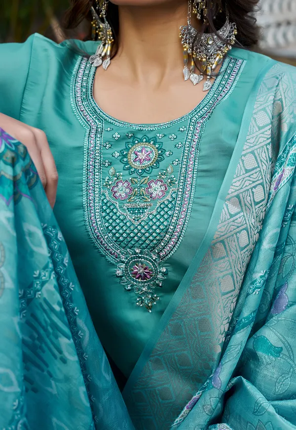 Women_Floral_Embroidered_Empire_Thread_Work_Roman_Slik__Kurta__Pant_&_With_Dupatta-KS-254