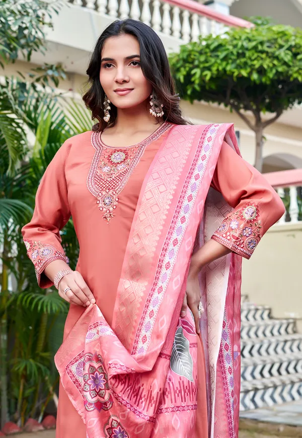Women_Floral_Embroidered_Empire_Thread_Work_Roman_Slik__Kurta__Pant_&_With_Dupatta-KS-255