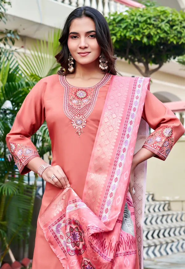 Women_Floral_Embroidered_Empire_Thread_Work_Roman_Slik__Kurta__Pant_&_With_Dupatta-KS-255