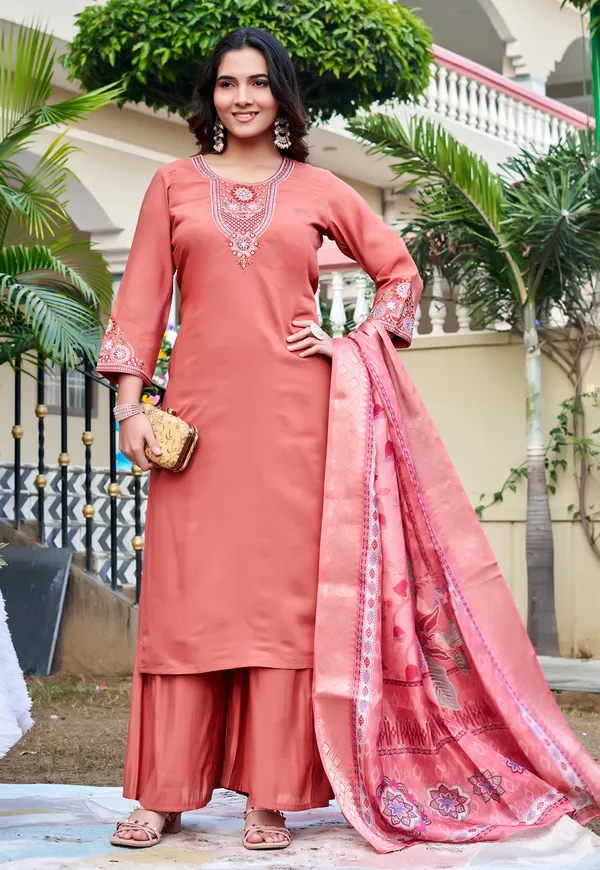 Women_Floral_Embroidered_Empire_Thread_Work_Roman_Slik__Kurta__Pant_&_With_Dupatta-KS-255