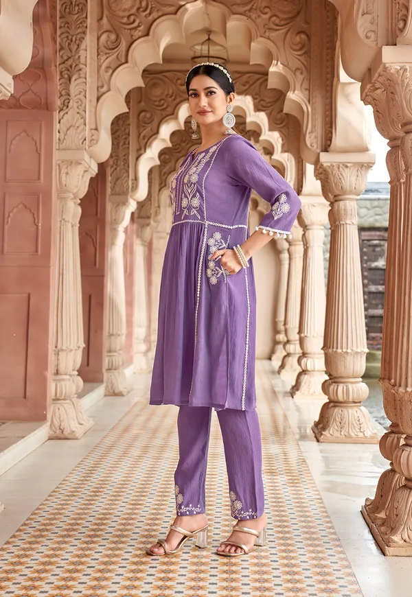 Women_Floral_Embroidered_Pleated_Thread_Work_Kurta_with_Trousers-NOVA