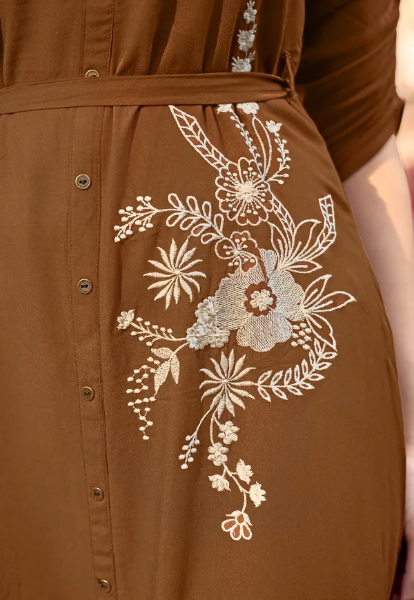 Women_Floral_Embroidered_Puff_Sleeves_Fit_&_Flare_Dress-ARICA