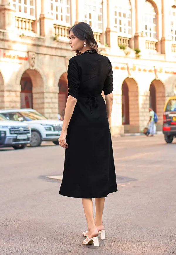 Women_Floral_Embroidered_Puff_Sleeves_Fit_&_Flare_Dress-ARICA