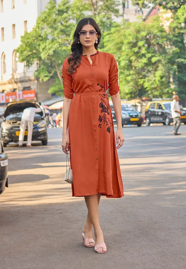 Women_Floral_Embroidered_Puff_Sleeves_Fit_&_Flare_Dress-ARICA