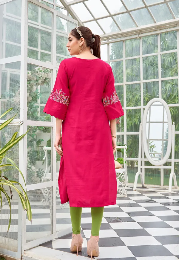 Pink_Rayon_&_Thread_Work_Ethnic_Dress_For_Women-ZAREENA