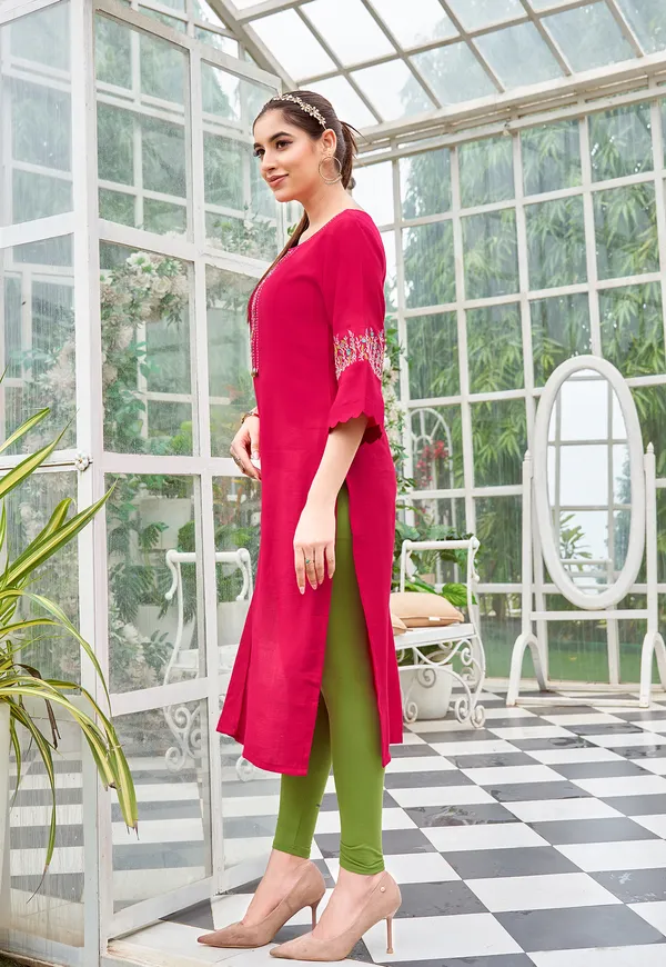 Pink_Rayon_&_Thread_Work_Ethnic_Dress_For_Women-ZAREENA