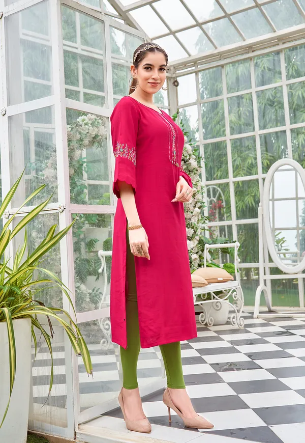 Pink_Rayon_&_Thread_Work_Ethnic_Dress_For_Women-ZAREENA