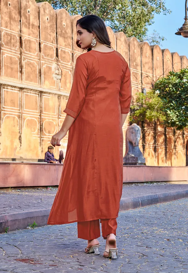 Red_Mul_Chanderi_With_Thread_Work_&_Khatli_Work_Kurta_With_Trouser_&_With_Dupatta_For_Women-IV-1014