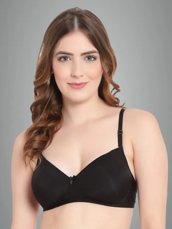 Black_Wireless_T-Shirt_Bra_Spandex_Blend_Medium_Coverage_Lightly_Padded_Breathable_Fabric_With_Removable_Straps