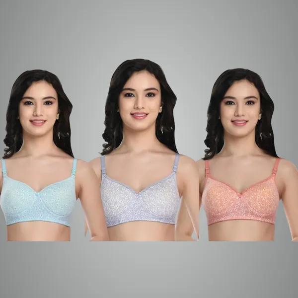 Pack_Of_3_Blue,_Peach_&_Grey_Dot_Printed_Lightly_Padded_Bra_For_Women