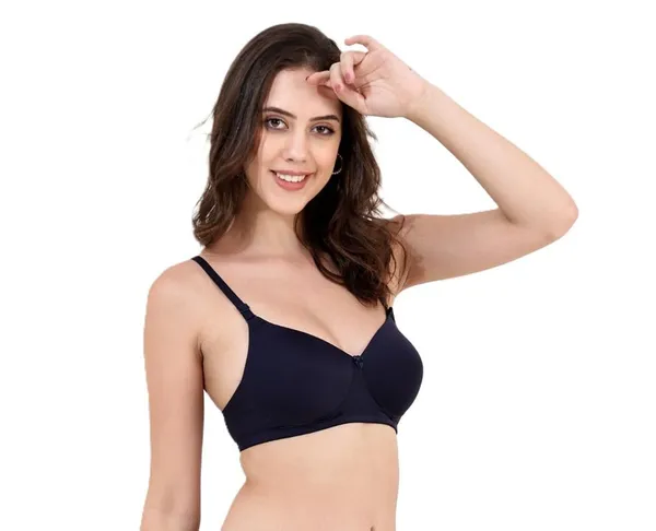 Blue_Wireless_T-Shirt_Bra_Spandex_Blend_Medium_Coverage_Lightly_Padded_Breathable_Fabric_With_Removable_Straps