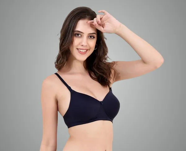 Blue_Wireless_T-Shirt_Bra_Spandex_Blend_Medium_Coverage_Lightly_Padded_Breathable_Fabric_With_Removable_Straps