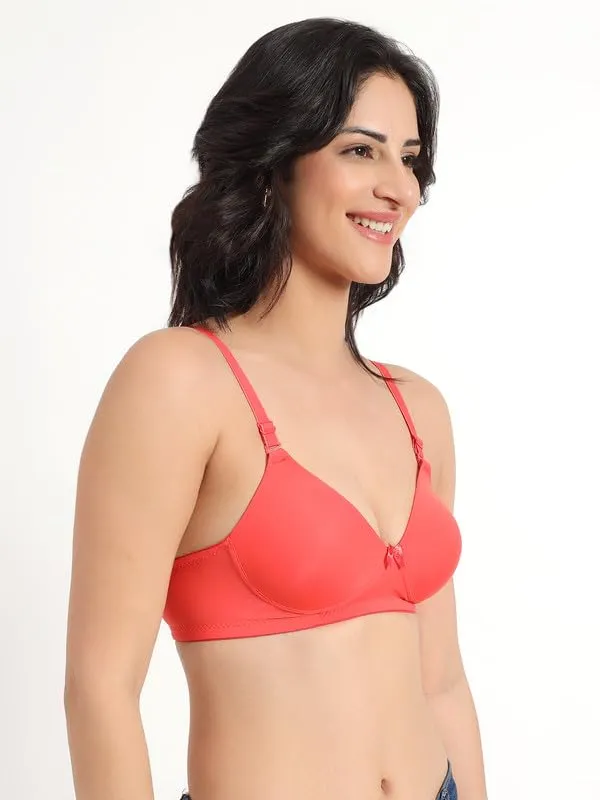 Orange_Wireless_T-Shirt_Bra_Spandex_Blend_Medium_Coverage_Lightly_Padded_Breathable_Fabric_With_Removable_Straps