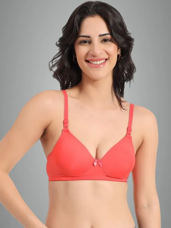 Orange_Wireless_T-Shirt_Bra_Spandex_Blend_Medium_Coverage_Lightly_Padded_Breathable_Fabric_With_Removable_Straps