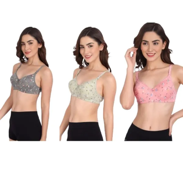 Pack_Of_3_Beige_Grey_&_Pink_Lightly_Padded_Printed_Bra_For_Women_Combo_Wirefree_Moulded_Cups_Soft_Cushioned_Pads_Every_Day_T-Shirt_Bra
