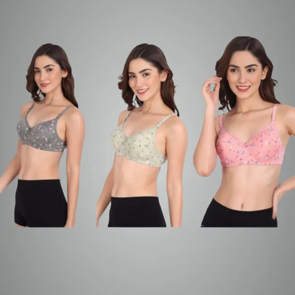 Pack_Of_3_Beige_Grey_&_Pink_Lightly_Padded_Printed_Bra_For_Women_Combo_Wirefree_Moulded_Cups_Soft_Cushioned_Pads_Every_Day_T-Shirt_Bra