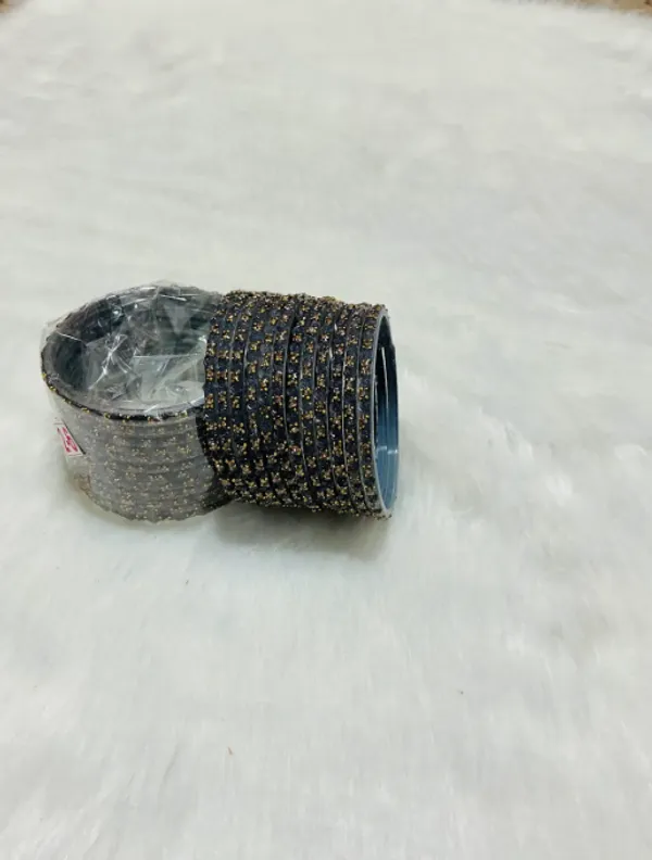 Dark_Grey_Premium_Glass_Rose_Design_Bangles_For_Women