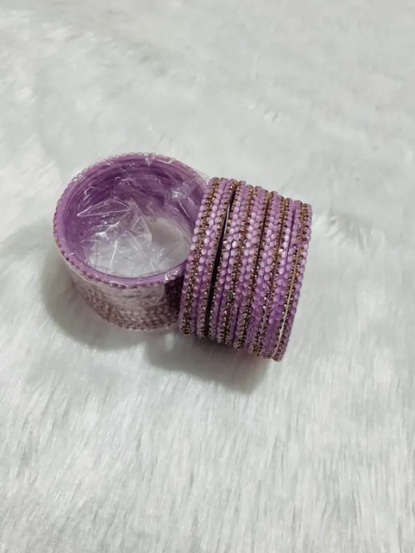 Purple_Premium_Glass_Bead_&_Stone_Bangles_For_Women
