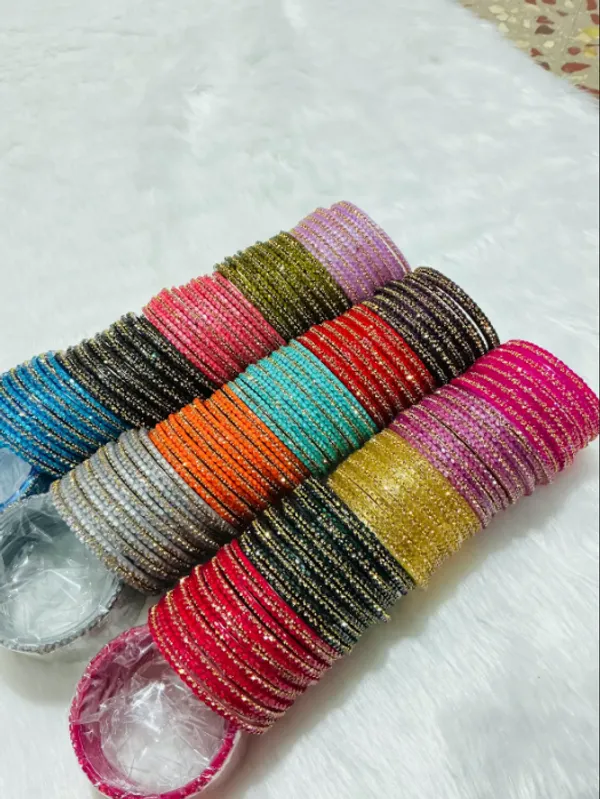 Purple_Premium_Glass_Bead_&_Stone_Bangles_For_Women