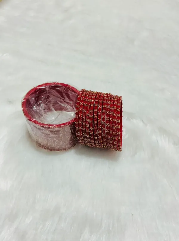 Red_Premium_Glass_Rose_Design_Bangles_For_Women