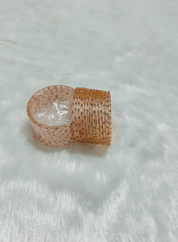 Peach_Premium_Glass_Raindrop_&_Stone_Bangles_For_Women_(Pack_Of_2)