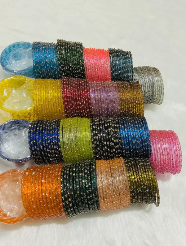 Orange_Premium_Glass_Raindrop_&_Stone_Bangles_For_Women_(Pack_Of_2)