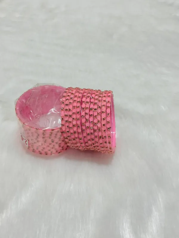 Matt_Pink_Premium_Glass_Rose_Design_Bangles_For_Women