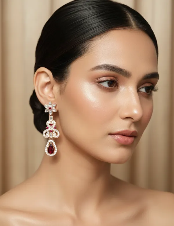 Red_Luxury_Elegant_Necklace_set_(Necklace,_Earrings_and_maangtika_)_(Necklace,_Earrings_and_maangtika_)For_Women