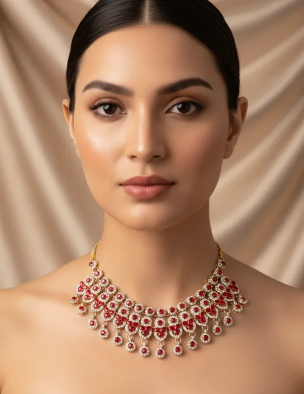 Maroon_Stone_Luxury_Necklace_set_(Necklace,_Earrings_and_maangtika_)_For_Women