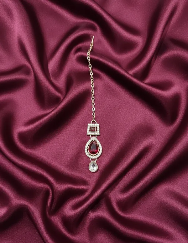Red_Luxury_Necklace_set_(Necklace,_Earrings_and_maangtika_)_For_Women