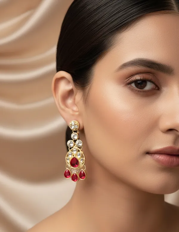 Red_Royal_Beautiful_Necklace_Set_(Necklace,_Earrings_and_maangtika_)_For_Women