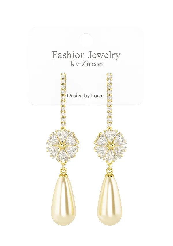 White_Pearl_Elegant_Drop_Dangle_Earrings_For_Women