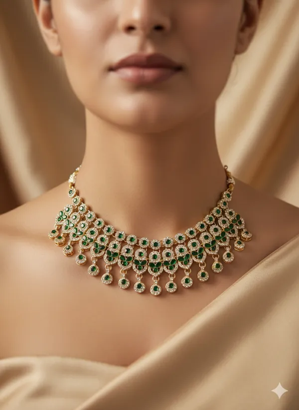 Red_&_Green_Royal_Necklace_Combo_With_Matching_Earrings_Maang_Tikka_For_Women