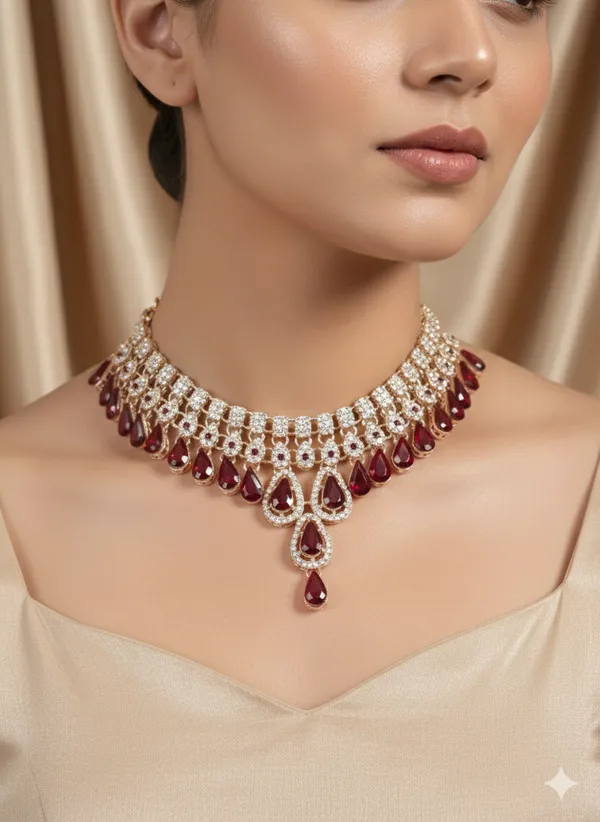 Red_Necklace_Combo_Set_With_Earrings_&_Maang_Tikka_For_Women