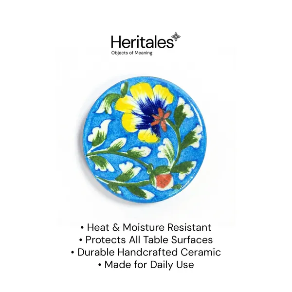 Floral_Green_Ceramic_Premium_Coaster_For_Protection