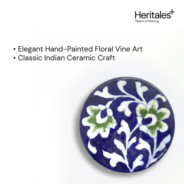 Floral_Blue_Ceramic_Premium_Coaster_For_Protection