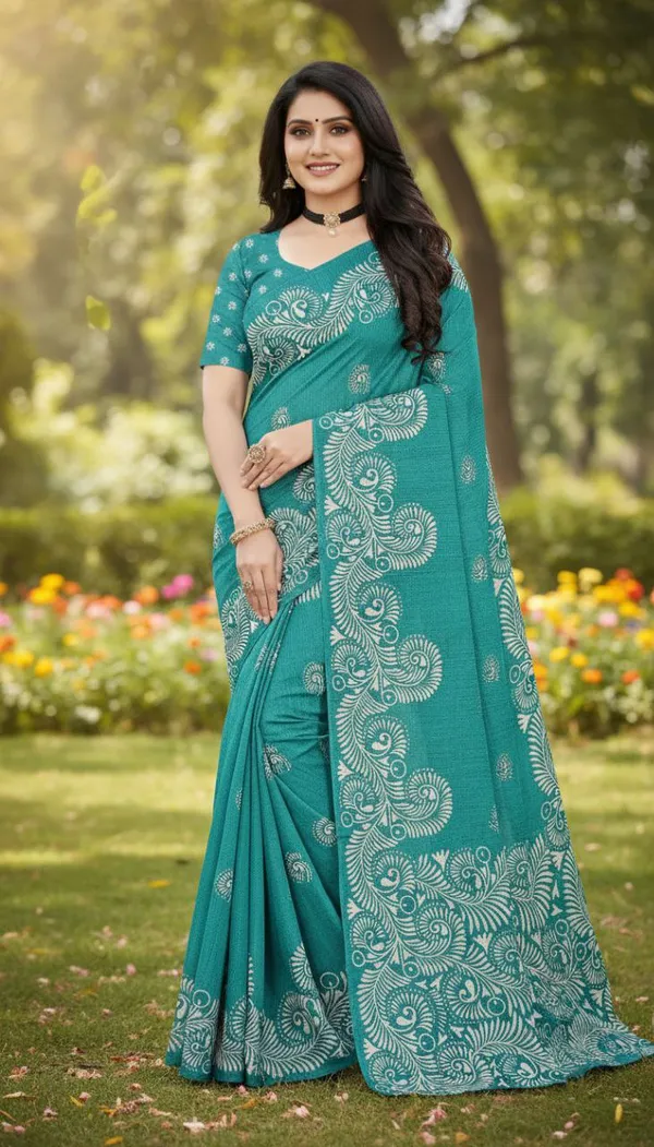 Embellished_Bollywood_Printed_pure_silk_Saree__with_Blouse