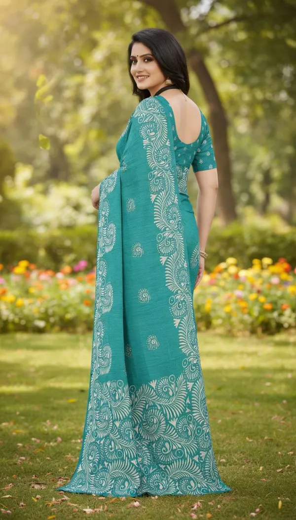Embellished_Bollywood_Printed_pure_silk_Saree__with_Blouse