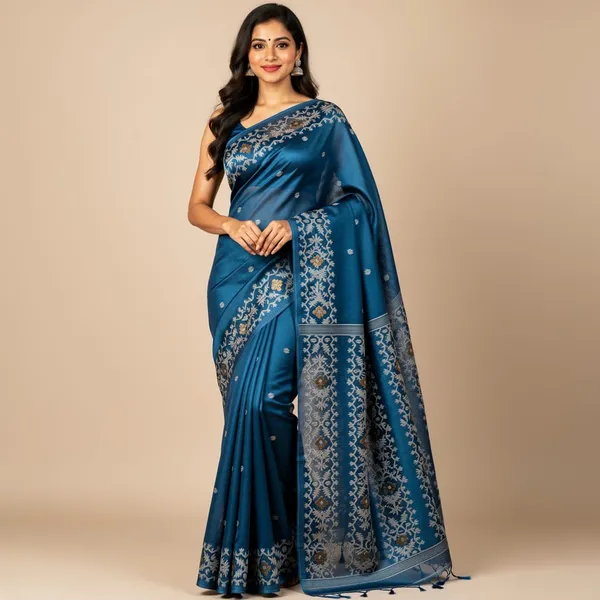 Premium_Quality_Tasar_Saree_For_Women_with_Blouse