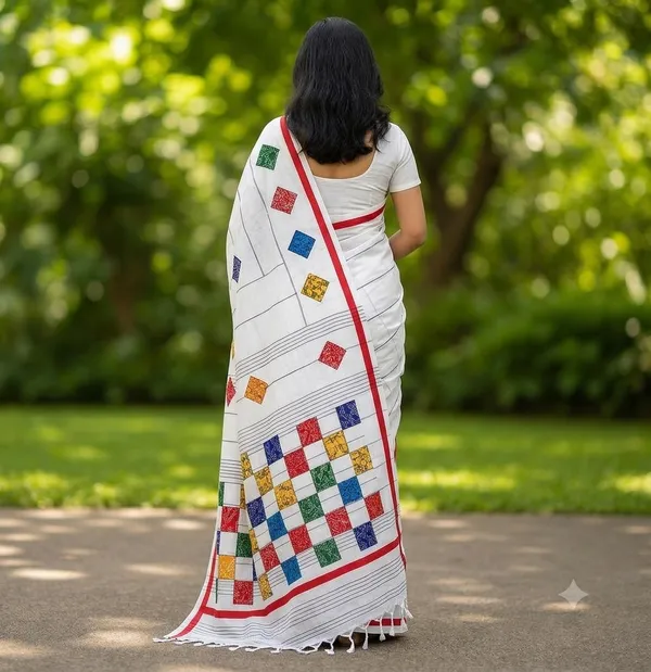 Elegant_Khadi_Catoon_Aplick_Saree_with_out_Bp